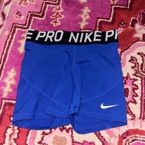 Blue Nike Pros 5 inch